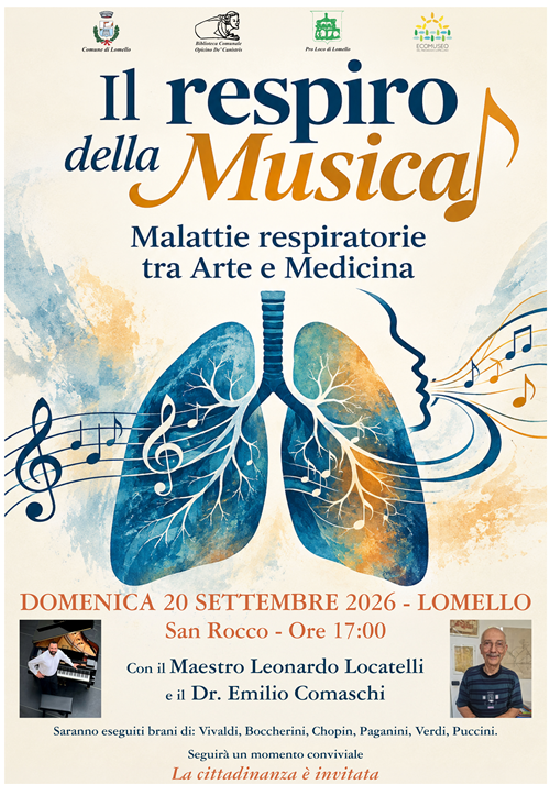 IL RESPIRO DELL MUSICA - Malattie respiratorie tra arte e medicina - Domenica 20 settembre 2026 a San Rocco